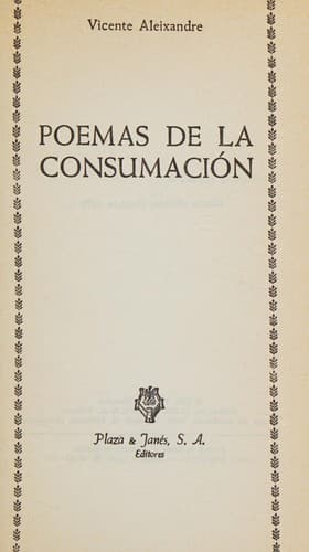 Cover image for Poemas de la consumación