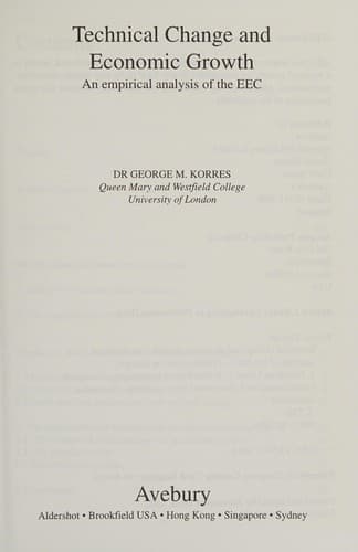 Cover image for Technical change and economic growth
