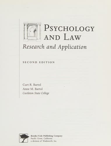 Cover image for Psychology and law