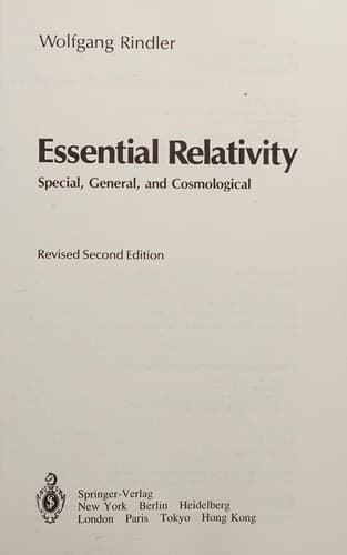 Cover image for Essential relativity