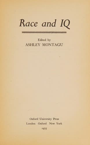 Cover image for Race and IQ
