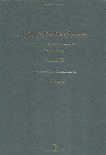 Cover image for Ramesside inscriptions.