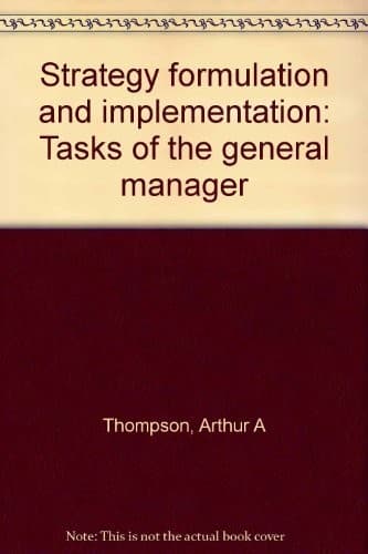 Cover image for Strategy formulation and implementation