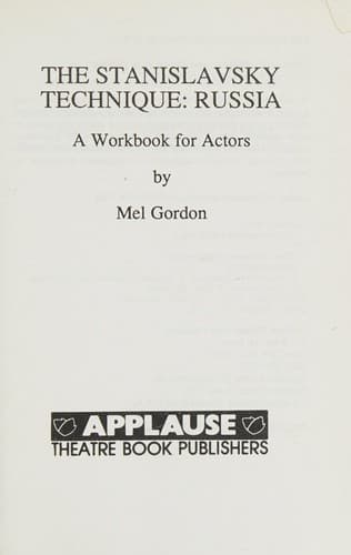 Cover image for The Stanislavsky technique