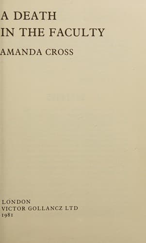 Cover image for A death in the faculty