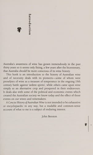 Cover image for A concise history of Australian wine