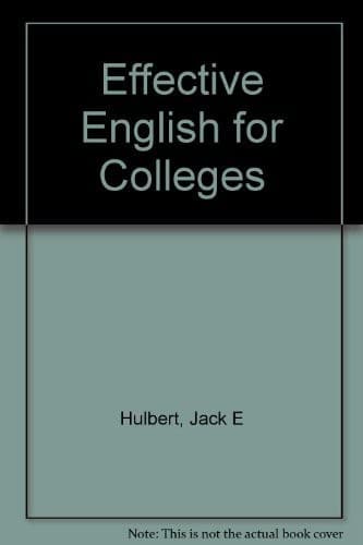 Cover image for Effective English for colleges