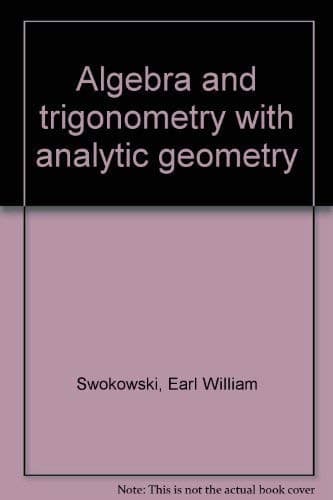 Cover image for Algebra and trigonometry with analytic geometry