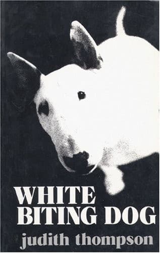 Cover image for White biting dog