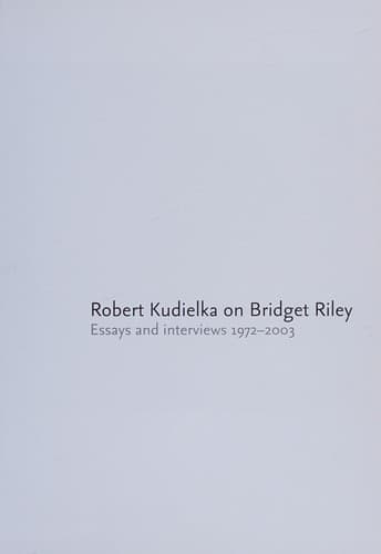 Cover image for Robert Kudielka on Bridget Riley