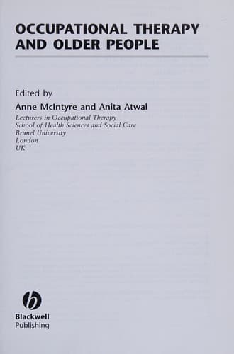 Cover image for Occupational therapy and older people