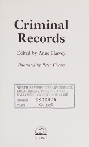 Cover image for Criminal records