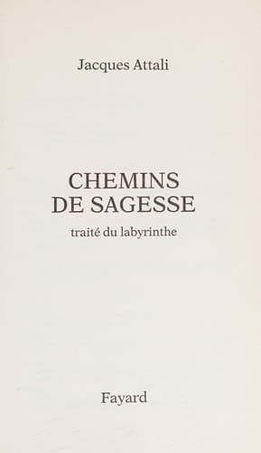 Cover image for Chemins de sagesse