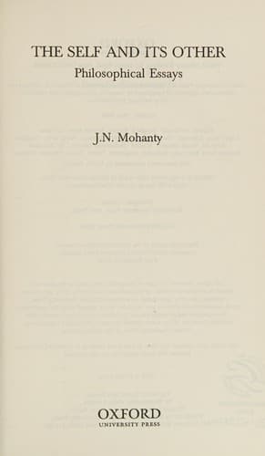 Cover image for The self and its other