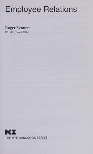 Cover image for Employee relations