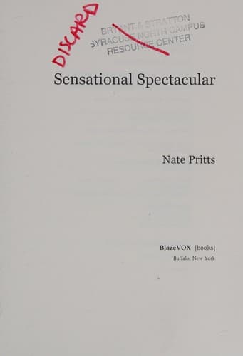 Cover image for Sensational Spectacular