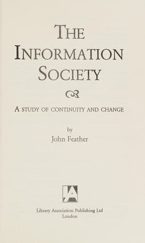 Cover image for The Information Society