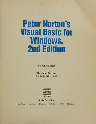 Cover image for Peter Norton's Visual Basic for Windows