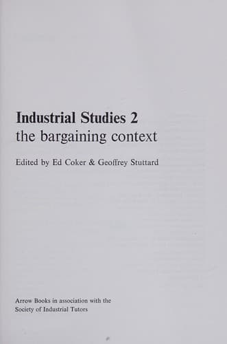 Cover image for Industrial studies