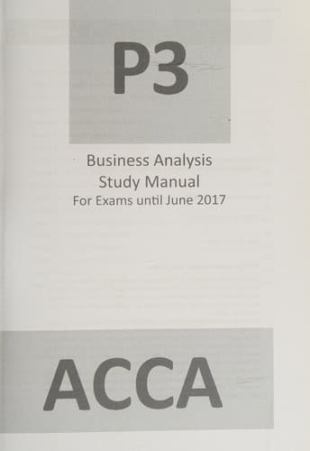 Business Analysis Study Manual