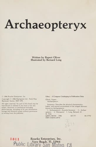 Cover image for Archaeopteryx