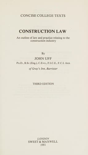Cover image for Construction Law.