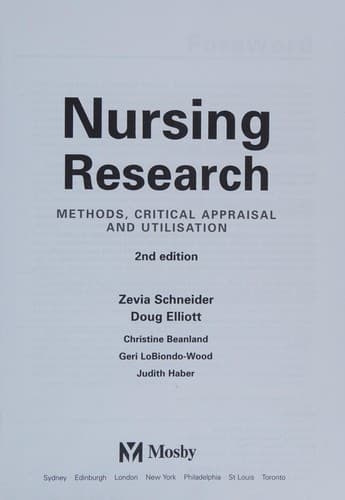 Cover image for Nursing research