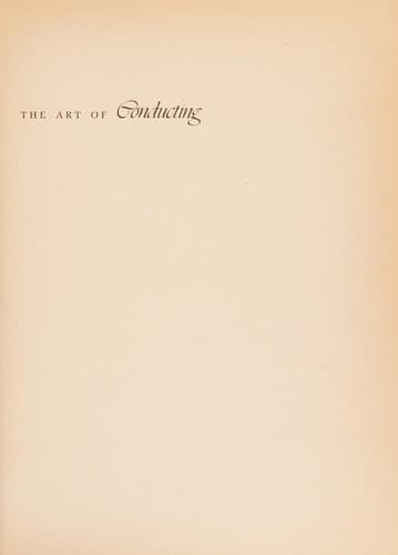 Cover image for The art of conducting