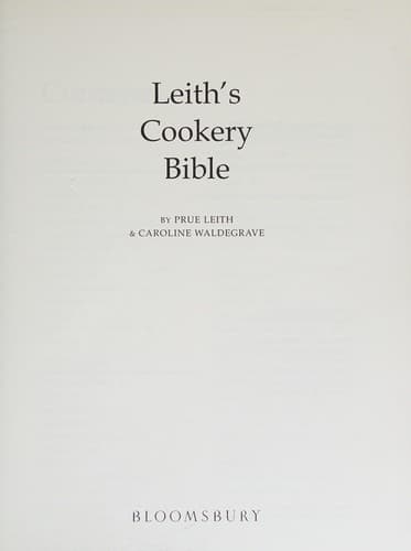 Cover image for Leith's cookery bible