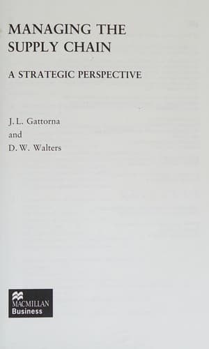 Cover image for Managing the supply chain