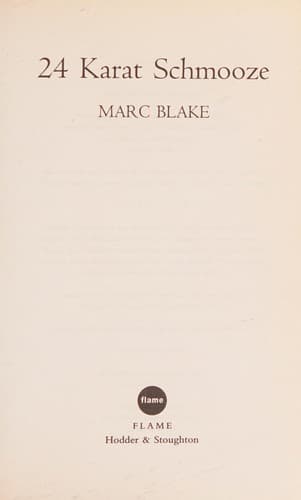Cover image for 24 karat schmooze