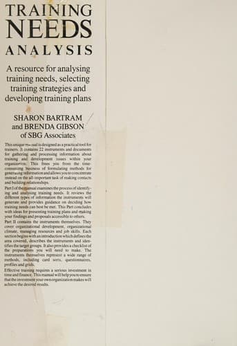 Cover image for Training needs analysis