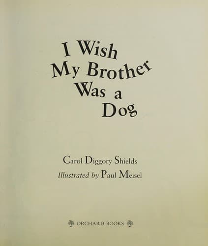 Cover image for I wish my brother was a dog