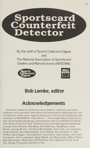 Cover image for Sportscard counterfeit detector