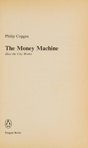 Cover image for The money machine