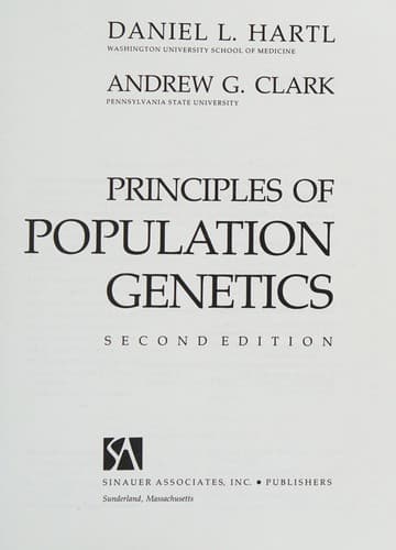 Cover image for Principles of population genetics