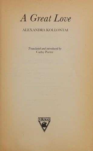 Cover image for A great love