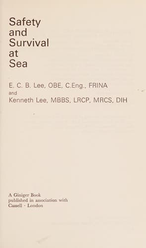 Cover image for Safety and survival at sea