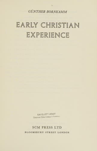 Cover image for Early Christian experience.