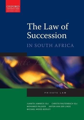 Cover image for The law of succession in South Africa
