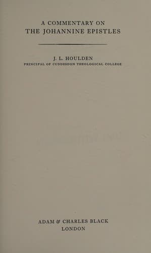 Cover image for A commentary on the Johannine Epistles