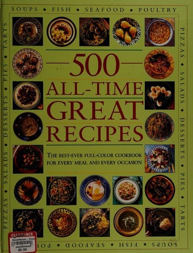 Cover image for 500 all-time great recipes