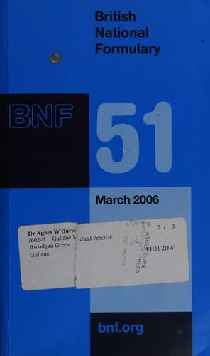 Cover image for British National Formulary 2006