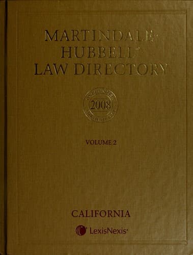 Cover image for Martindale-Hubbell Law Directory