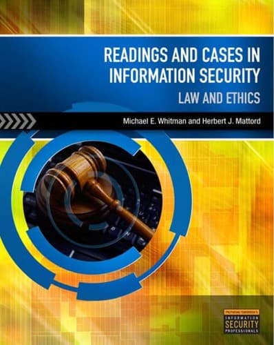 Cover image for Readings and Cases in Information Security