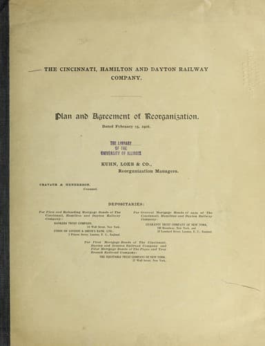 The Cincinnati, Hamilton and Dayton Railway Company