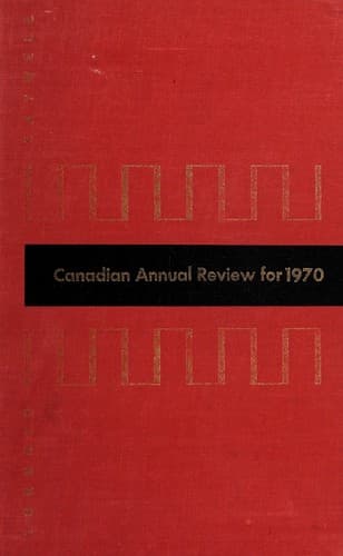 Cover image for Canadian Annual Review for 1970
