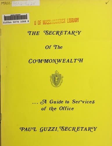 The Secretary of the Commonwealth