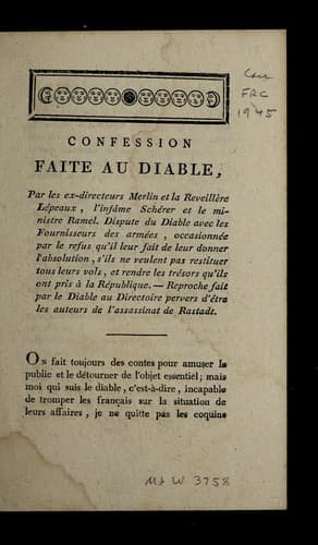 Confession faite au diable