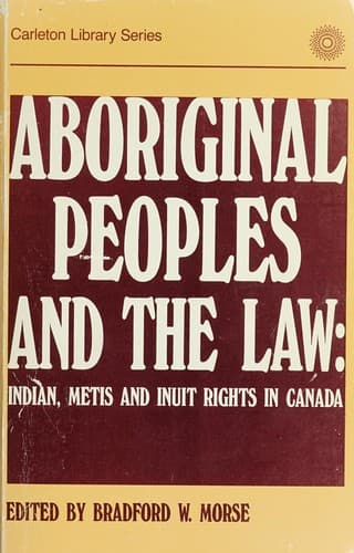 Cover image for Aboriginal Peoples and the Law